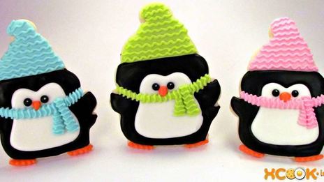 новогодняя выпечка пингвинята