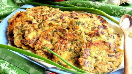 картофельные оладьи зеленые