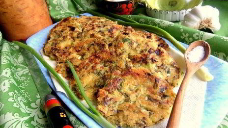 картофельные оладьи зеленые