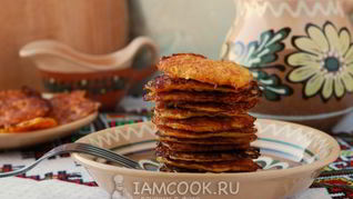 Морковные оладьи с манкой