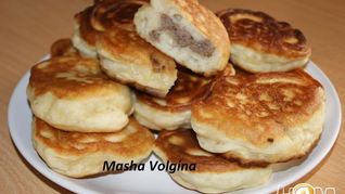 Оладушки с мясным фаршем