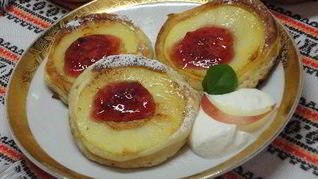 Оладушки с яблочками
