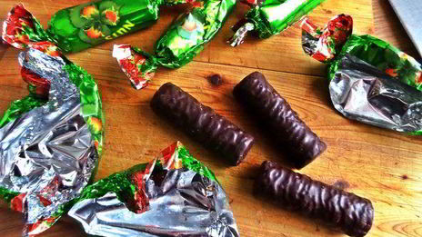 оладьи банановые с конфетами