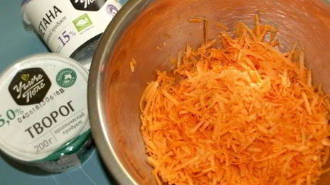 оладьи из батата с творогом и зеленью