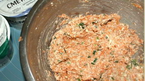 оладьи из батата с творогом и зеленью