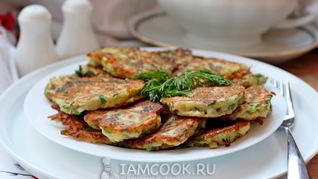 Оладьи из цветной капусты и картофеля