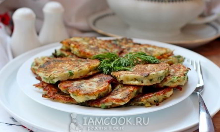 Рецепт оладий из цветной капусты и картофеля