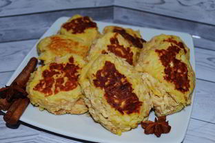 Оладьи с яблоком и творогом