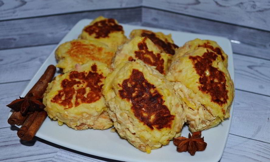 Рецепт оладий с яблоком и творогом