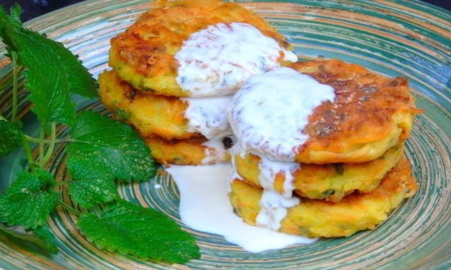 Рецепт овощных оладий