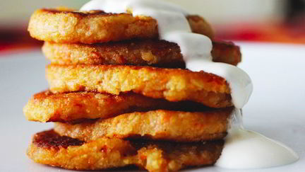 Оладьи с яблоками