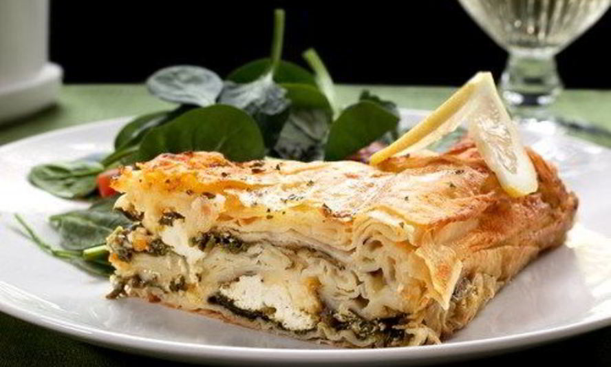 Рецепт пахлавы с кабачками и фетой с йогуртово-мятным соусом