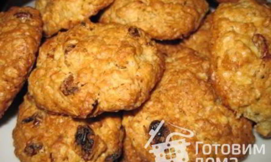 Рецепт овсяного печенья с изюмом
