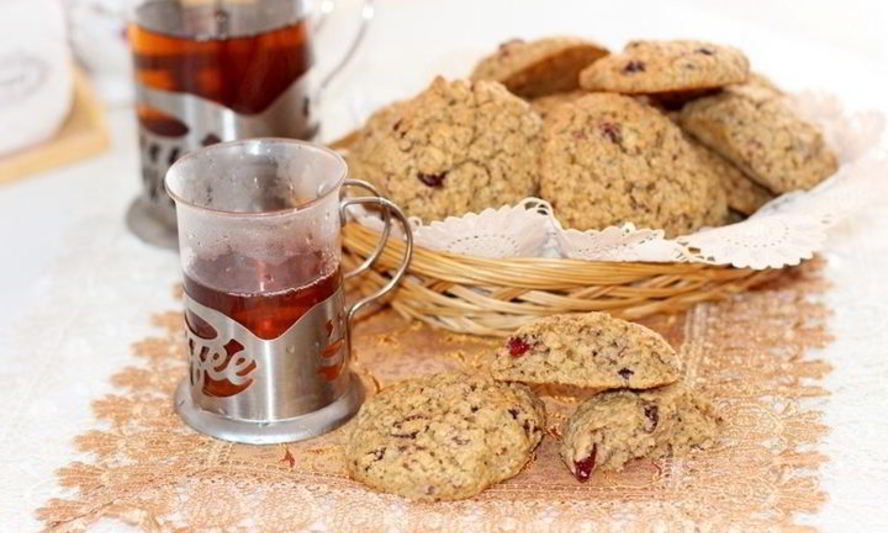 Рецепт овсяного печенья с клюквой