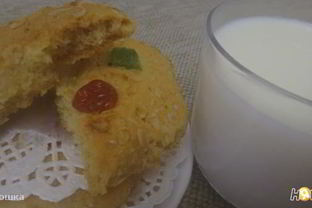 Печенье с цукатами и овсяными хлопьями