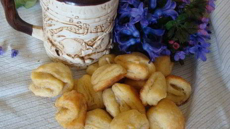 слоеное творожное печенье мамин поцелуй