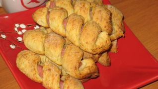 Сырное печенье с ветчиной