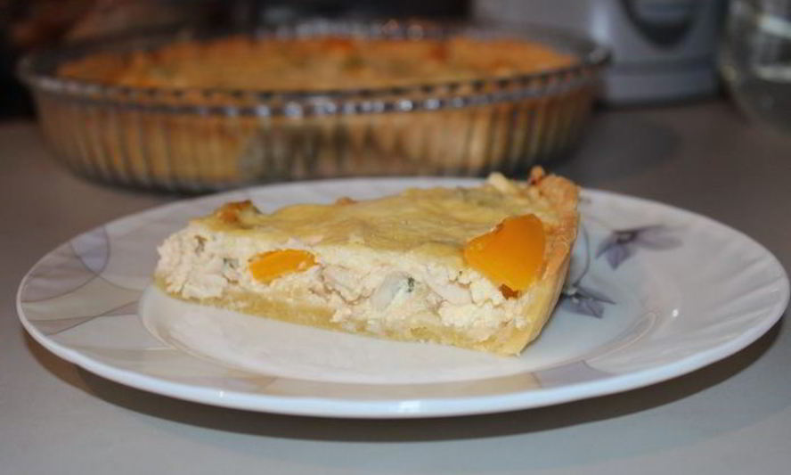 Рецепт киша с курицей, перцем и сельдереем