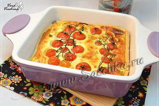 Киш с помидорами и сыром