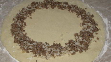 мясной пирог ромашка