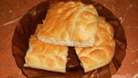 пирог из пирожкового теста с фаршем