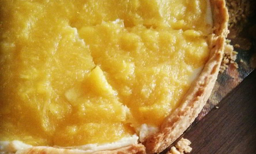 Рецепт пирога с манго и творогом