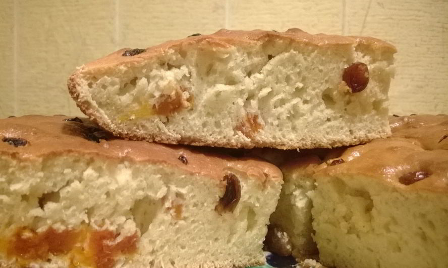 Рецепт пирога с молоком и фруктами