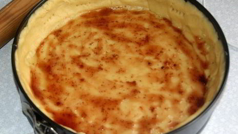 пирог с творогом и фруктами