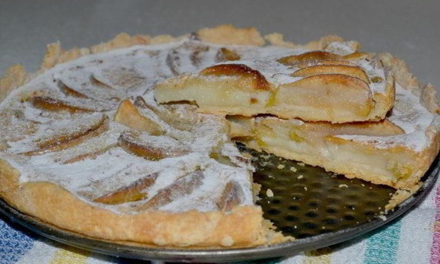 Рецепт пирога с яблоками и сметанной заливкой