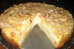 Творожно-яблочный пирог