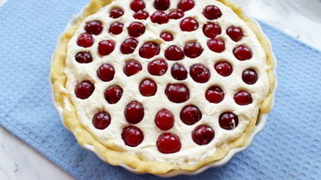 творожный пирог с вишней