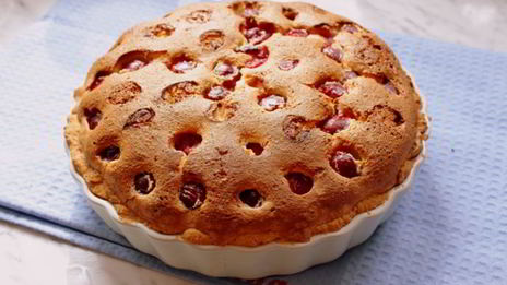 творожный пирог с вишней