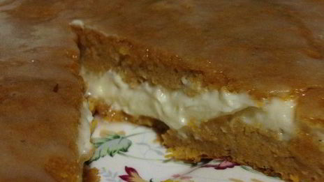 тыквенный пирог c кремом маскарпоне