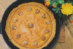 Тыквенный пирог с тестом из печенья