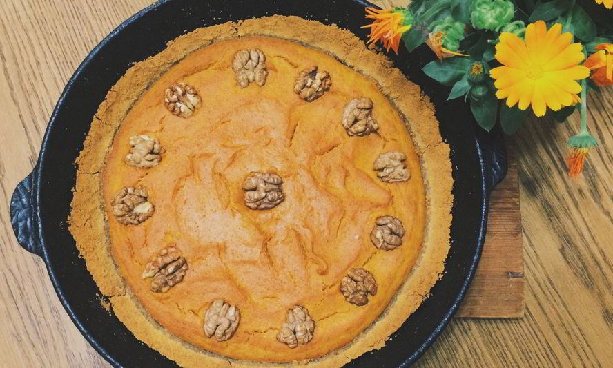 Рецепт тыквенного пирога с тестом из печенья