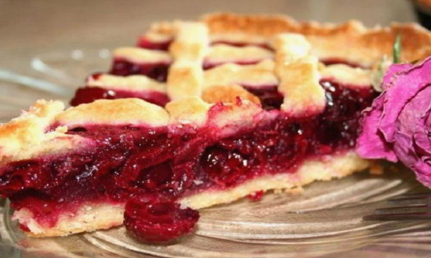 Рецепт вишневого пирога из песочного теста