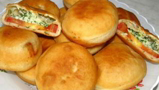 Домашние пирожки Бомбочки с брынзой