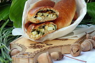 Гречневые пирожки с луком и яйцом