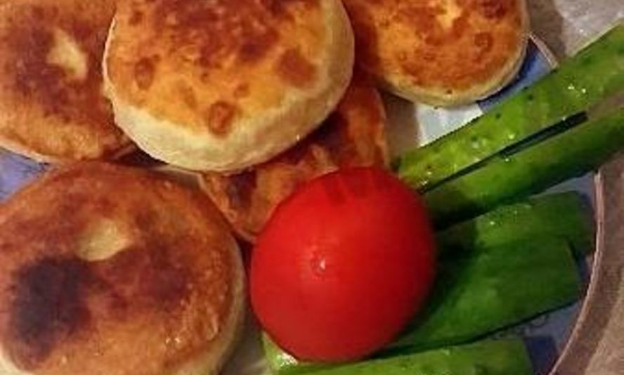 Рецепт пирожков без дрожжей, яиц и молока бомбочки жареные