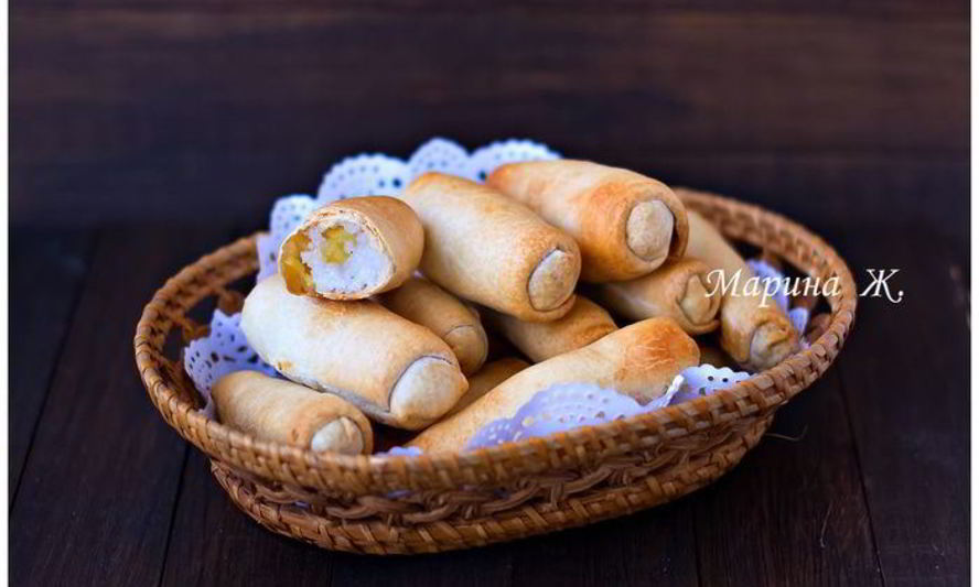 Рецепт пирожков из тончайшего теста с яблочным рисом