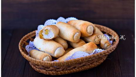 пирожки из тончайшего теста с яблочным рисом