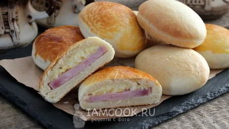 пирожки с ветчиной и сыром