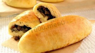 Пирожки в микроволновке с грибами на воде