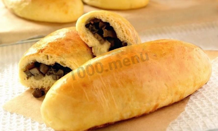 Рецепт пирожков в микроволновке с грибами на воде