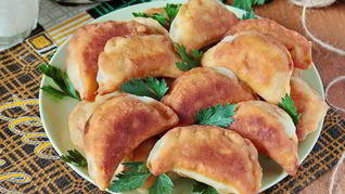 Постные пирожки с фасолью