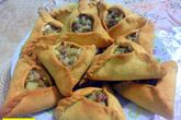 Треугольники с картошкой и мясом эчпочмак