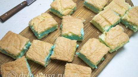 бисквитное пирожное со сливочным кремом