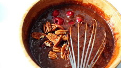 брауни с вишней и орехами