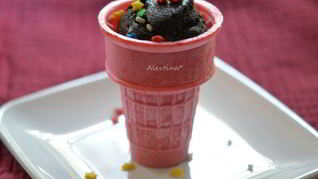 Брауни в вафельном стаканчике