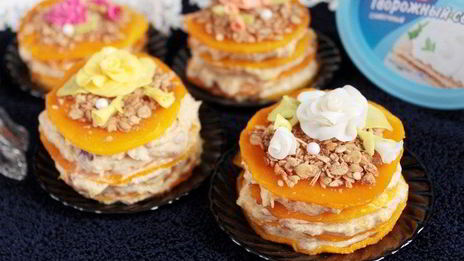 фруктово-тыквенные пирожные